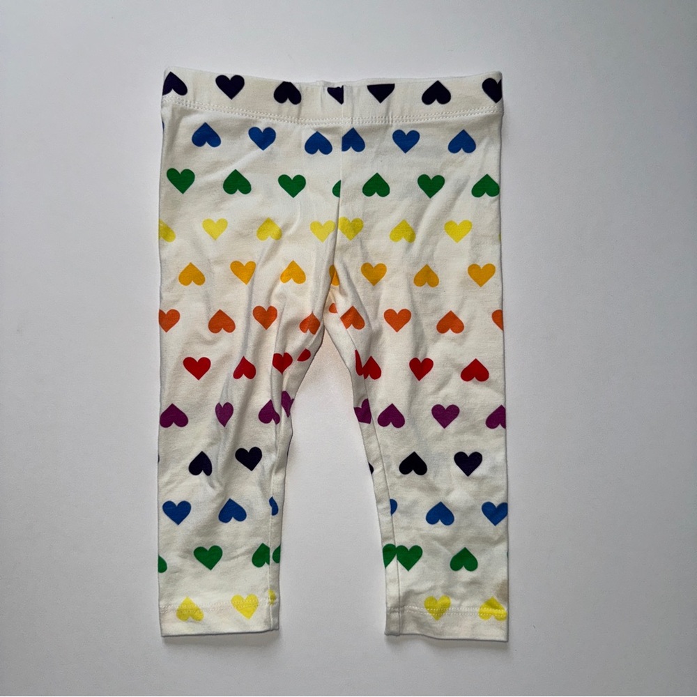 Primary Multicolor Heart Leggings - Size 6-12 Months